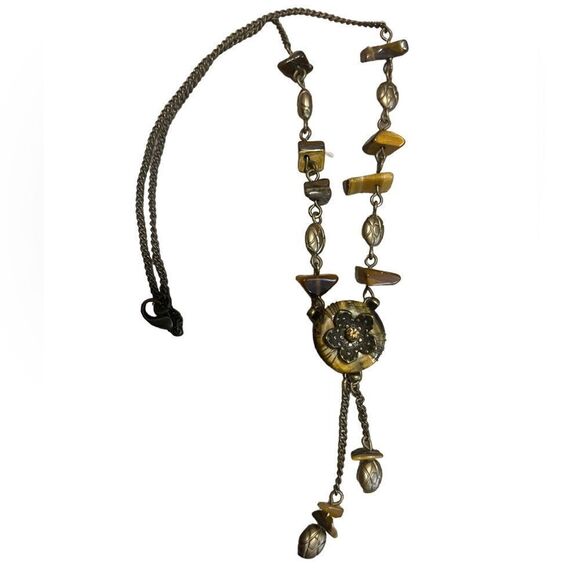 Vintage Nancy & Rise Tigers Eye Necklace - Picture 1 of 9